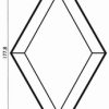 Eisblumen Rhombus 4x7"