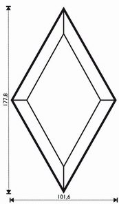 Eisblumen Rhombus 4x7"